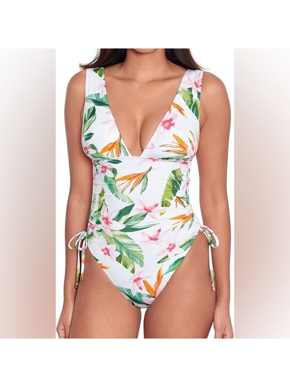 🎩🗝️NWT $165 LAUREN Ralph Lauren Watercolour One Piece Swimsuit